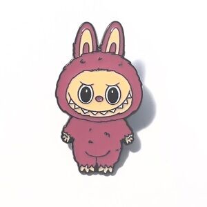 Labubu-Inspired Pink Kawaii Monster Enamel Pin